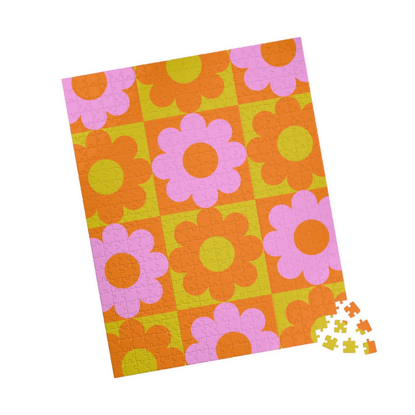 70s Flowers Puzzle (110, 252, 500 piece options)
