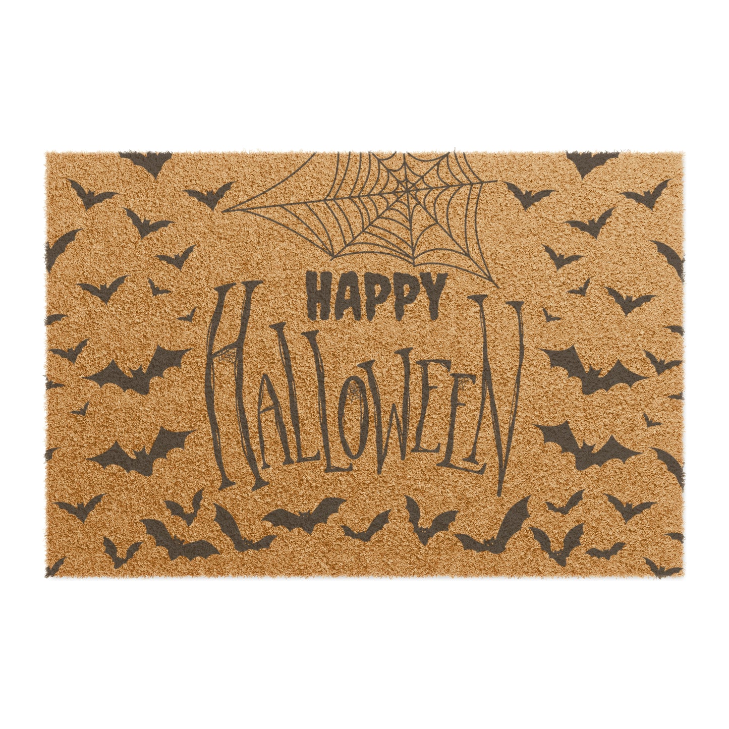 Happy Halloween Bats Door Mat