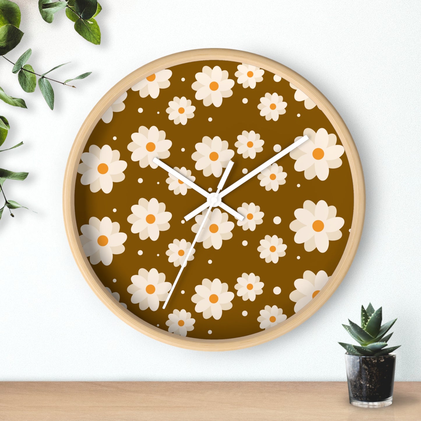 Groovy Daisies Wall Clock