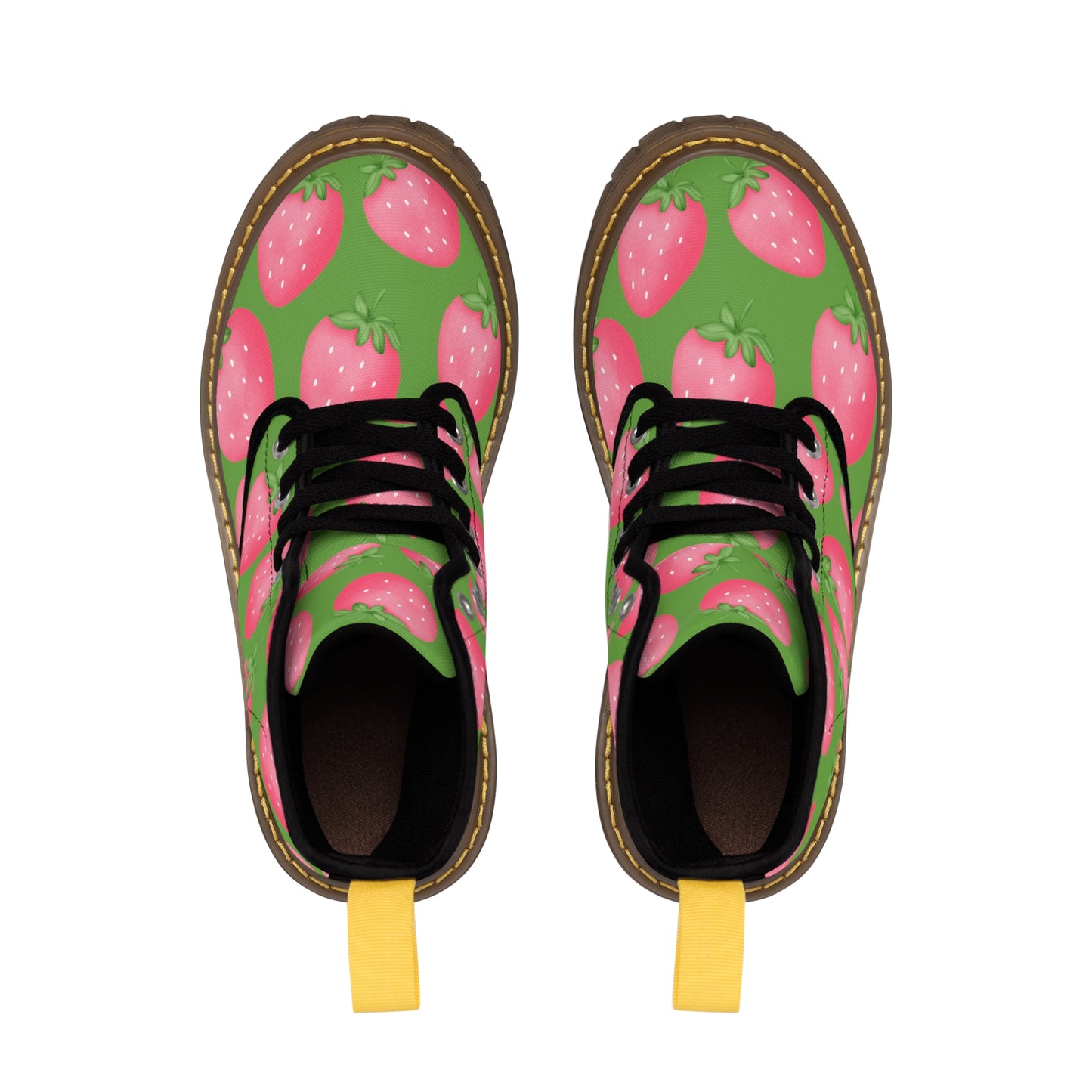Strawberry Green Combat Boots