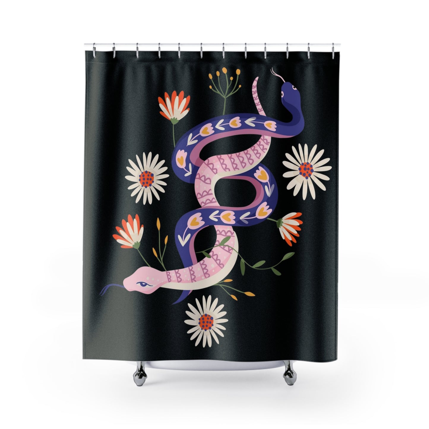 Daisy Snakes Shower Curtain