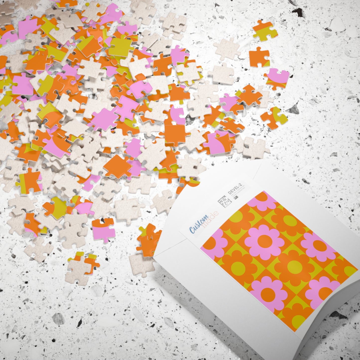 70s Flowers Puzzle (110, 252, 500 piece options)
