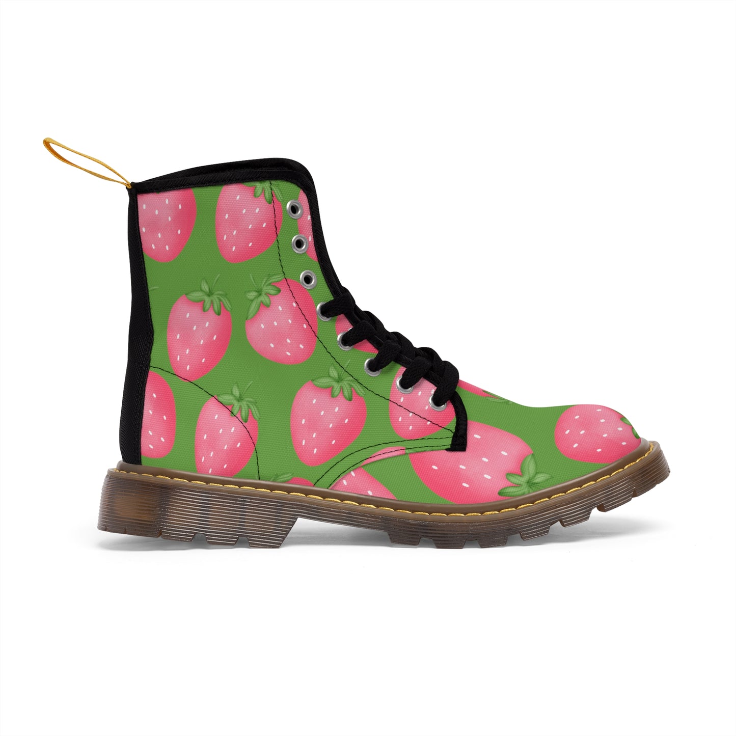 Strawberry Green Combat Boots