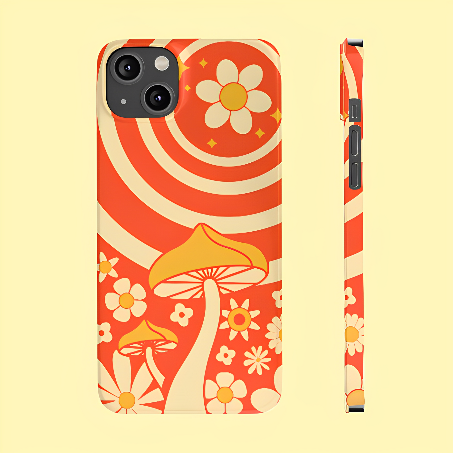 Retro Mushroom Phone Case (26 Phone Types)