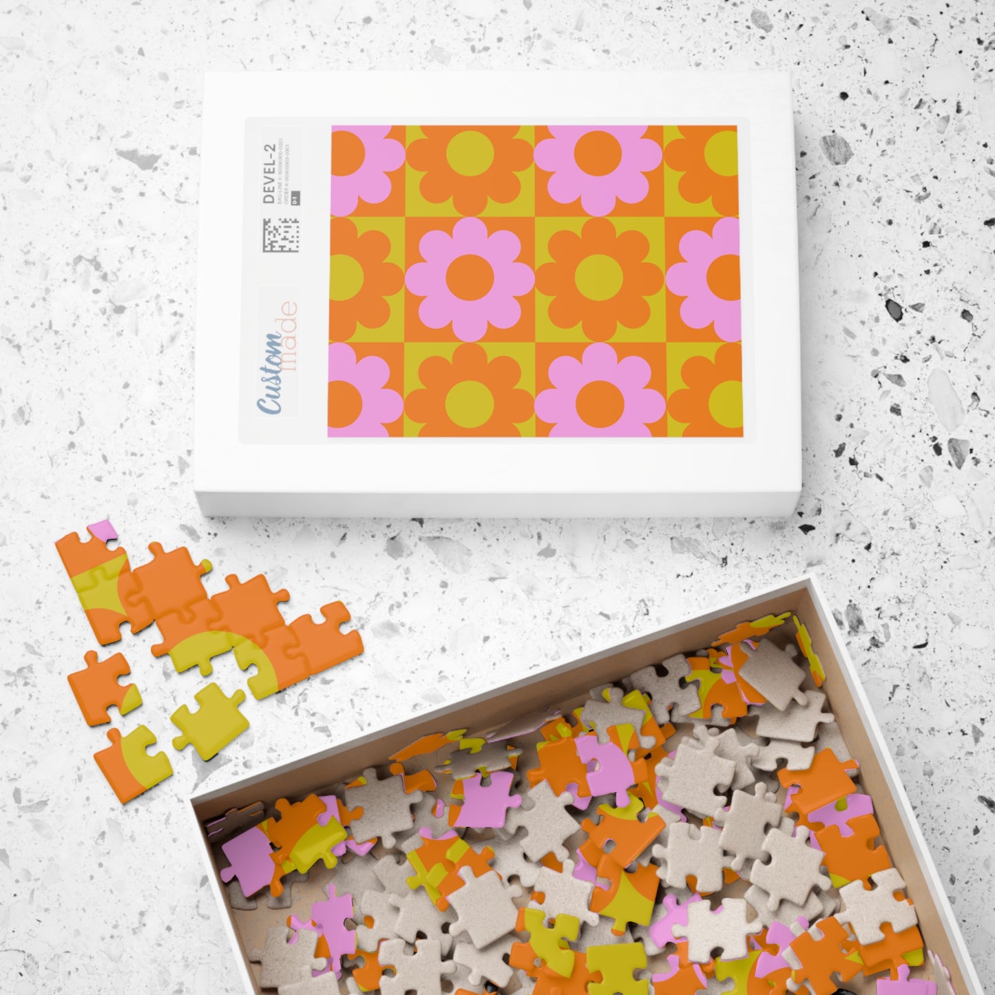 70s Flowers Puzzle (110, 252, 500 piece options)