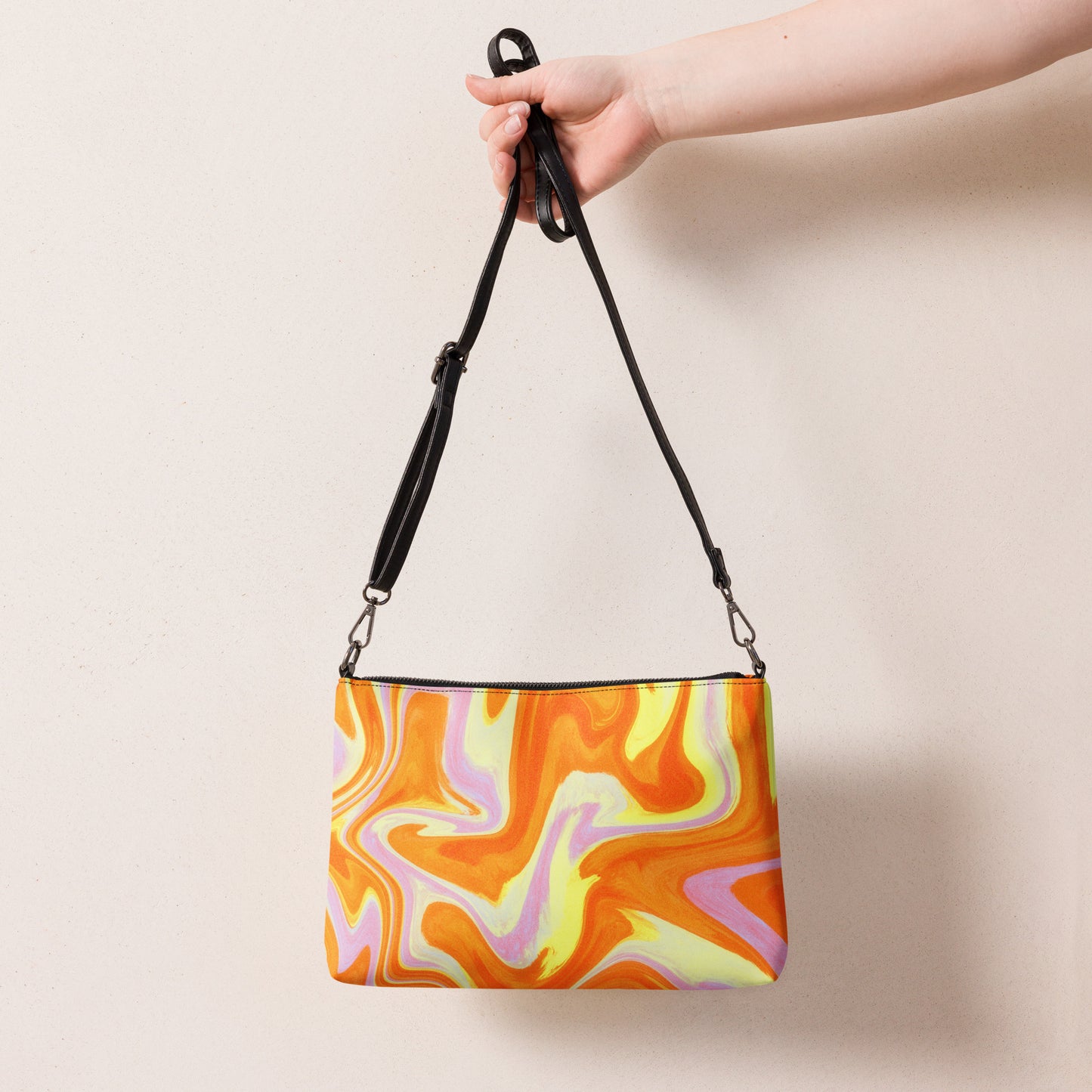 Groovy Pink & Orange Crossbody Purse