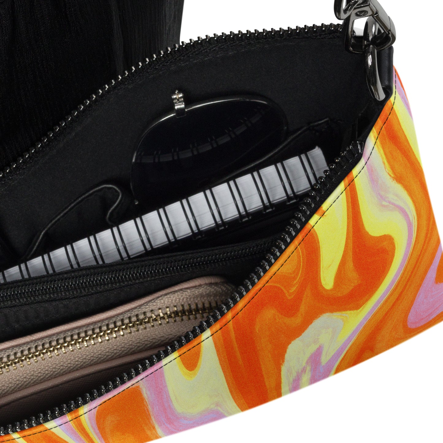 Groovy Pink & Orange Crossbody Purse