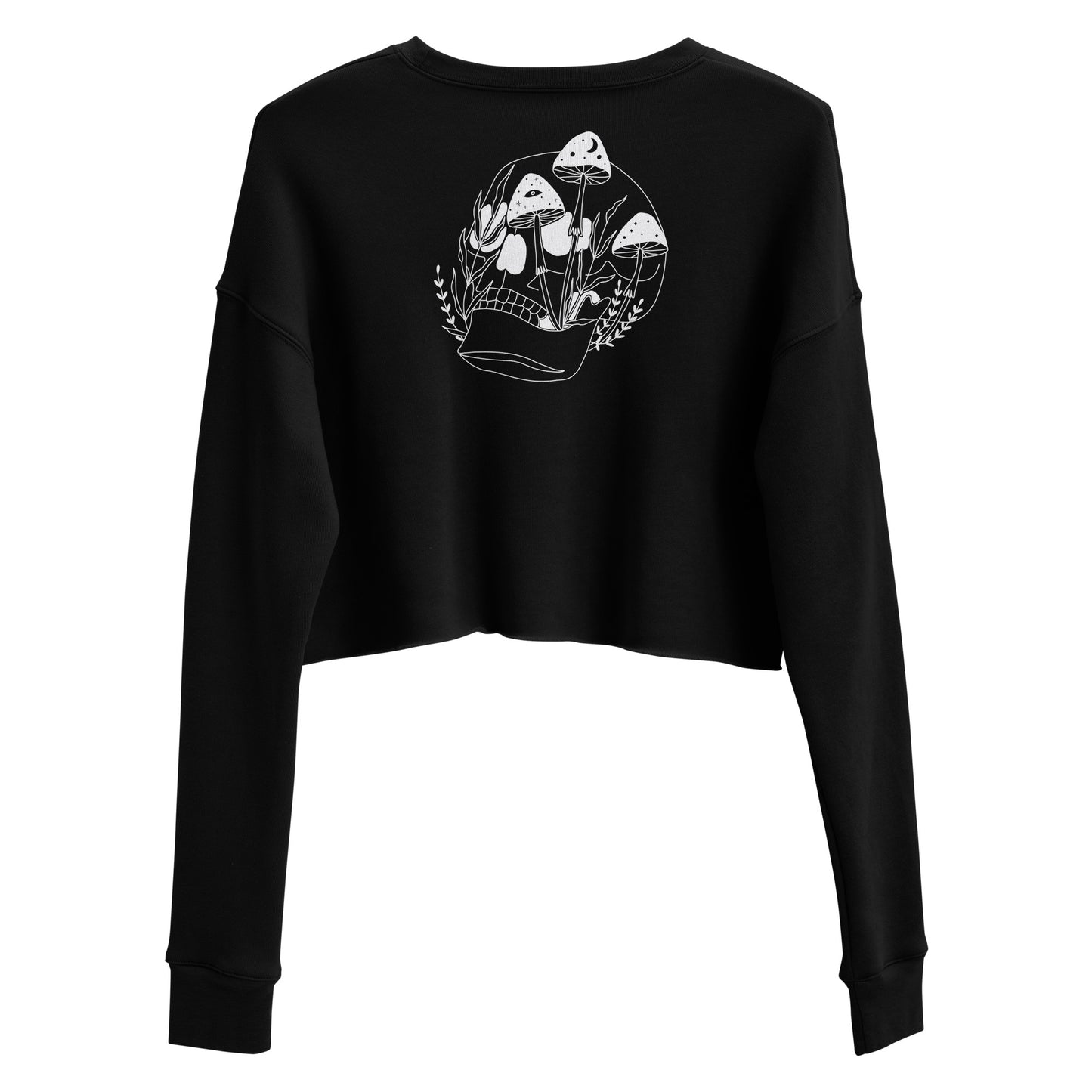 Skeletal Embroidered Crop Sweatshirt