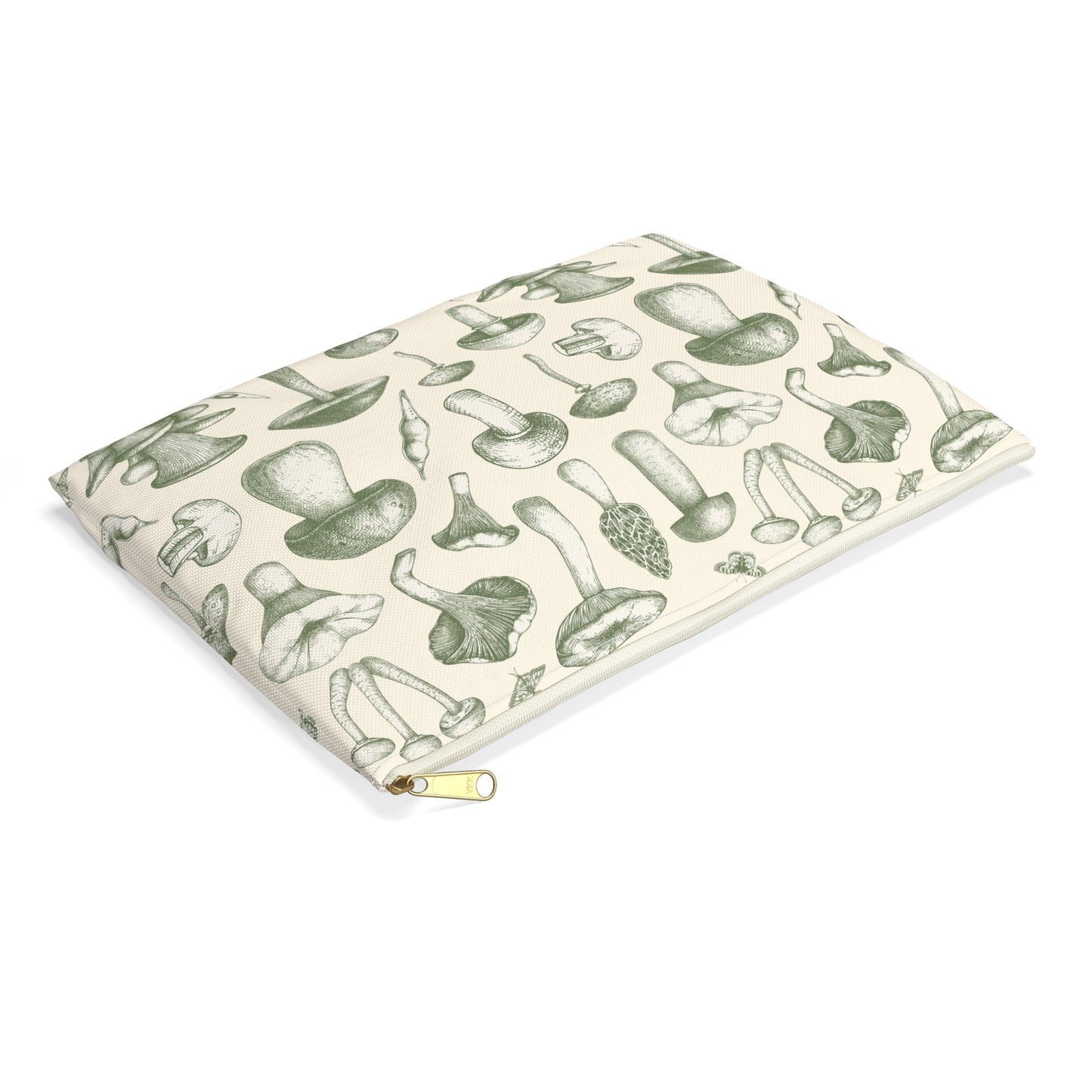 Vintage Green Mushies Makeup Bag