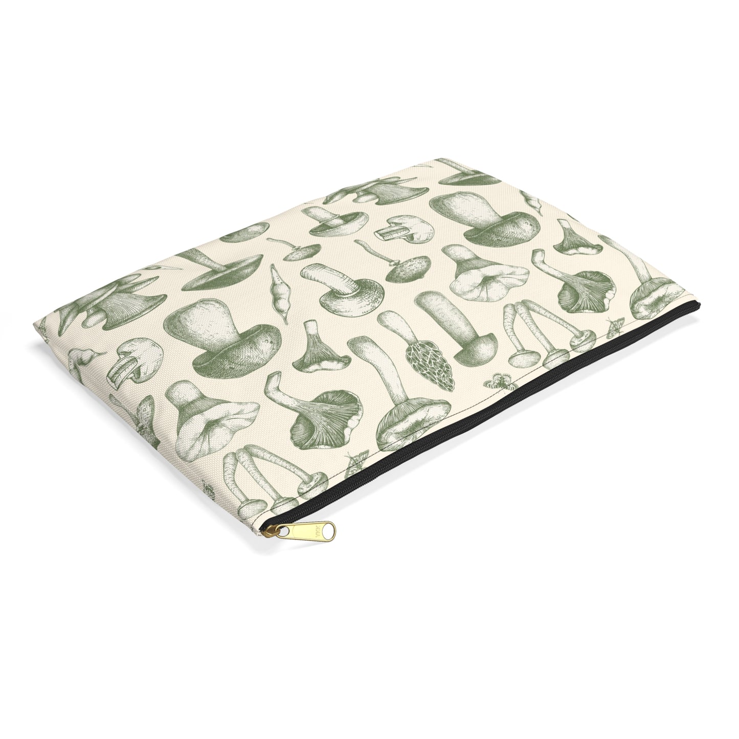 Vintage Green Mushies Makeup Bag