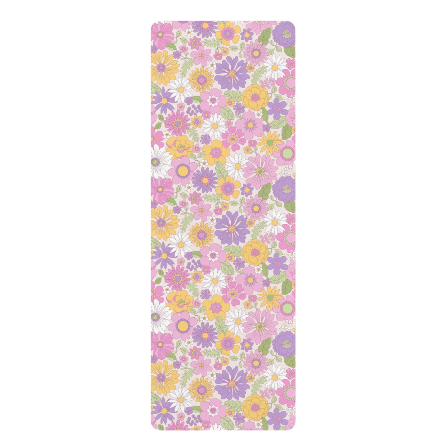 Vintage Flowers Rubber Yoga Mat