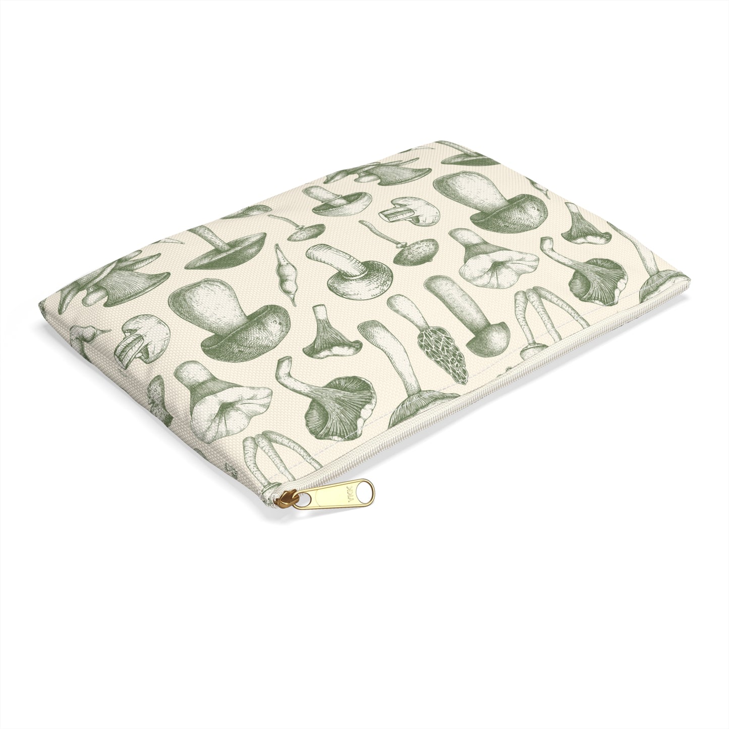 Vintage Green Mushies Makeup Bag