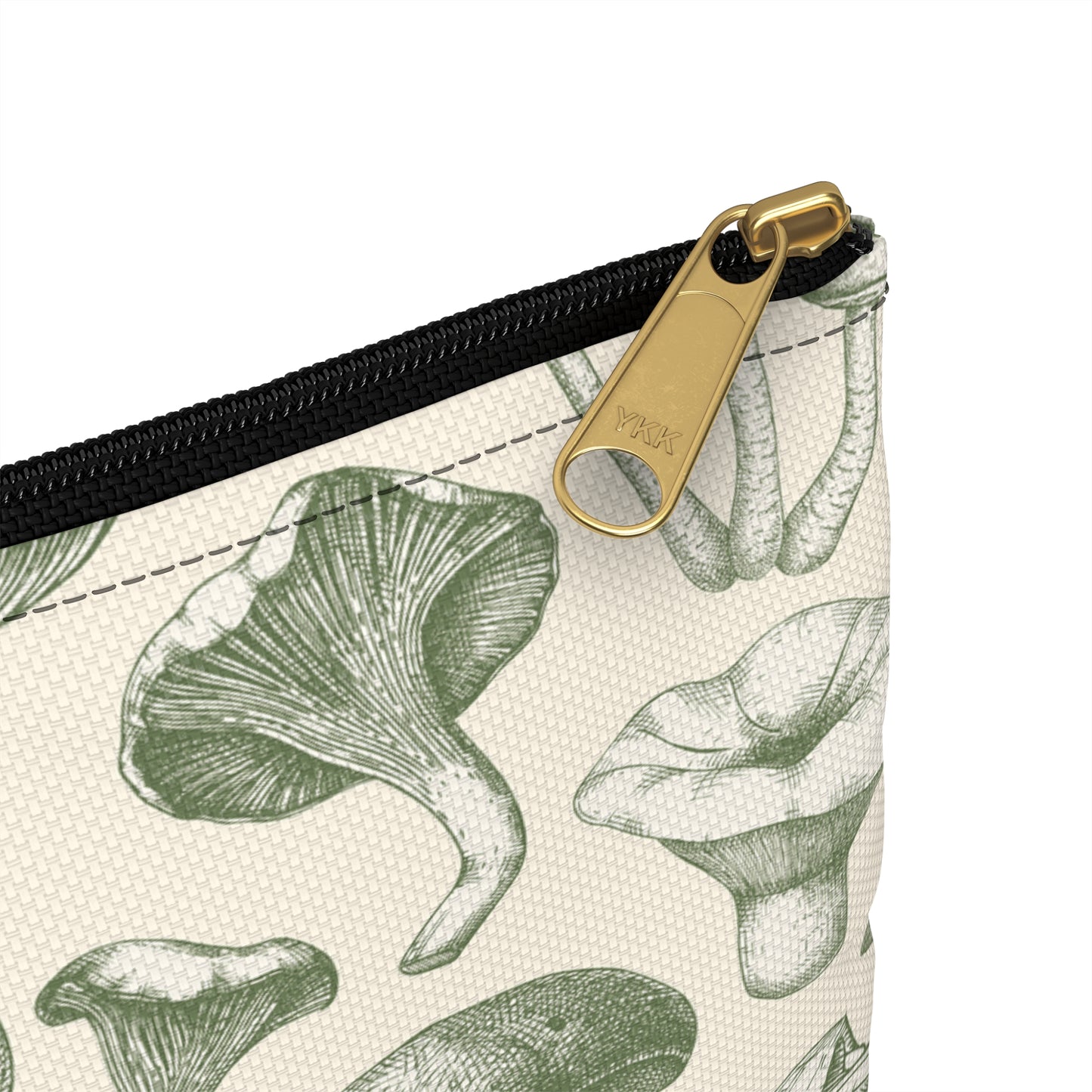 Vintage Green Mushies Makeup Bag
