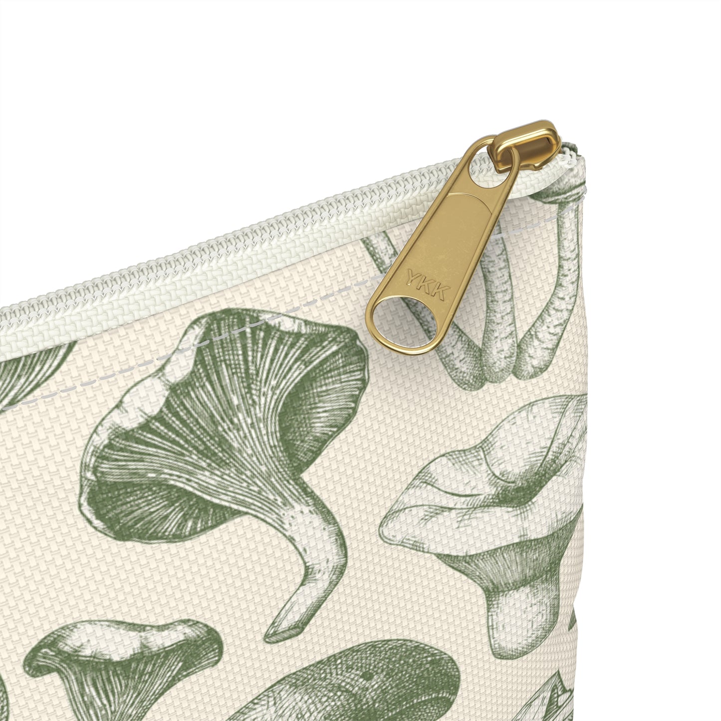 Vintage Green Mushies Makeup Bag