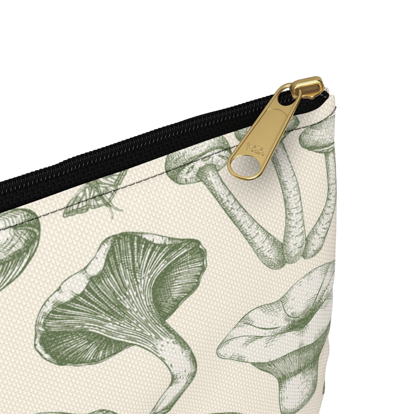 Vintage Green Mushies Makeup Bag