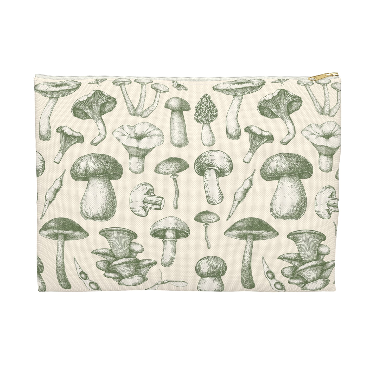 Vintage Green Mushies Makeup Bag