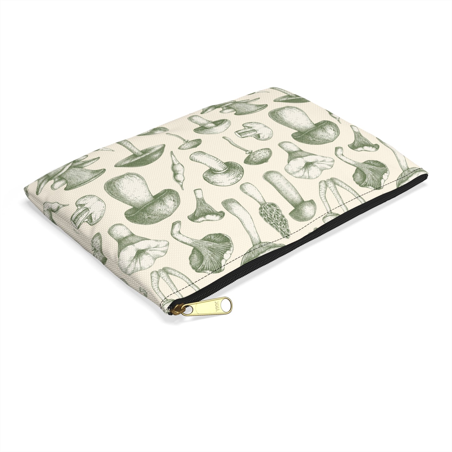 Vintage Green Mushies Makeup Bag