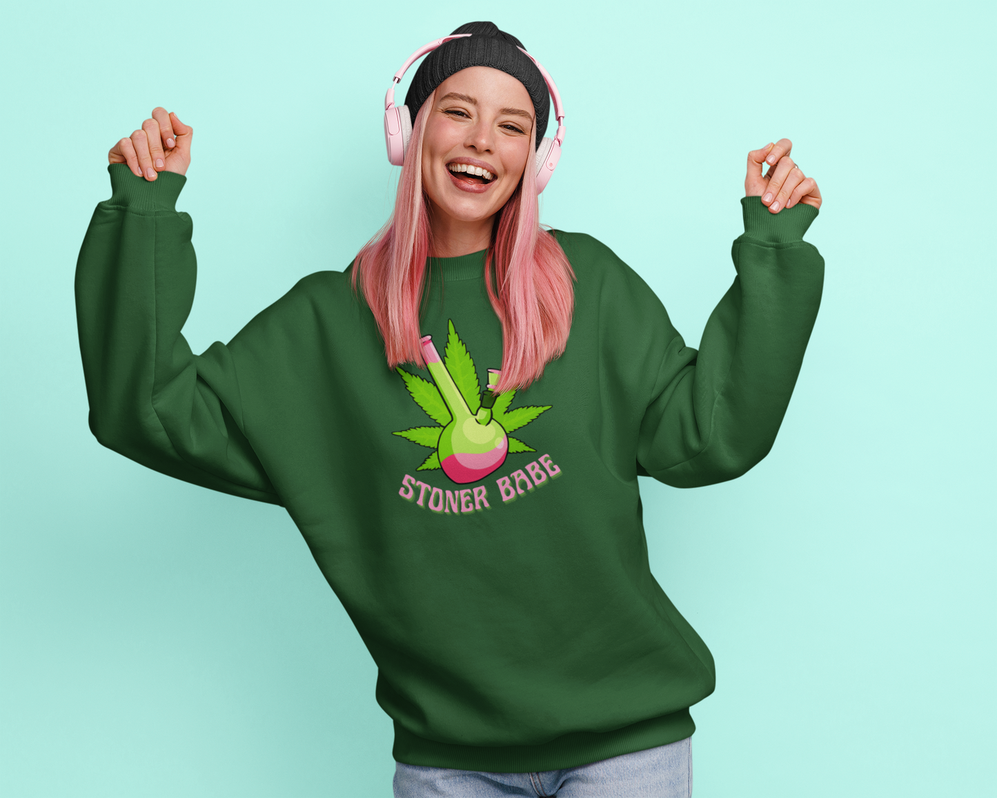 Stoner Babe Bong Sweatshirt