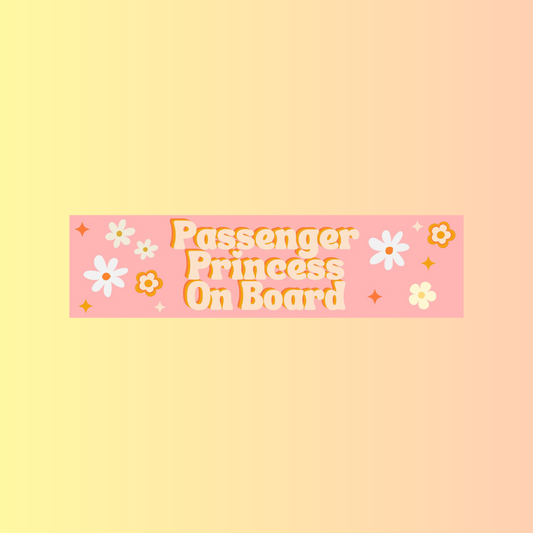 Passenger Princess Bumper Sticker