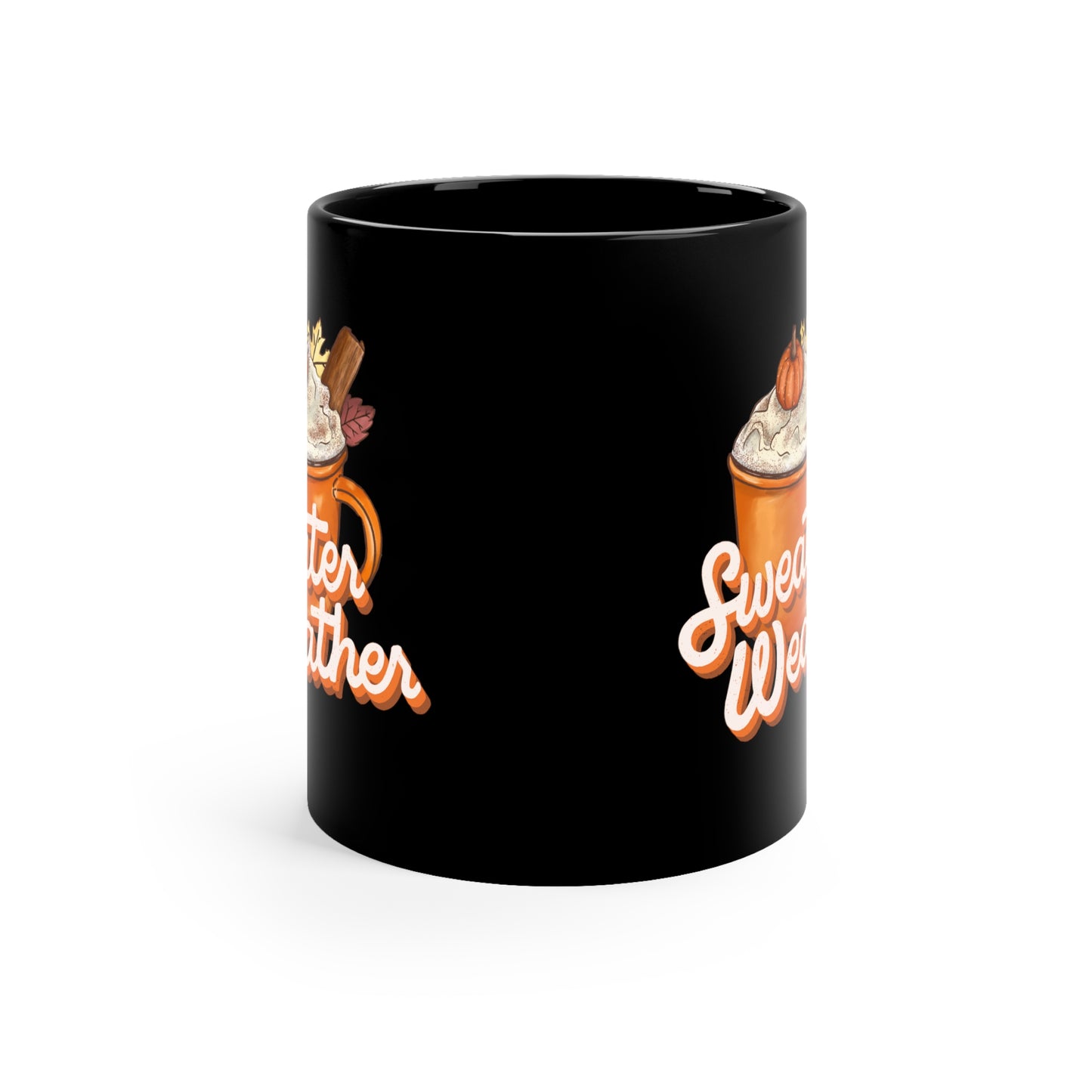 Sweater Weather Black Mug