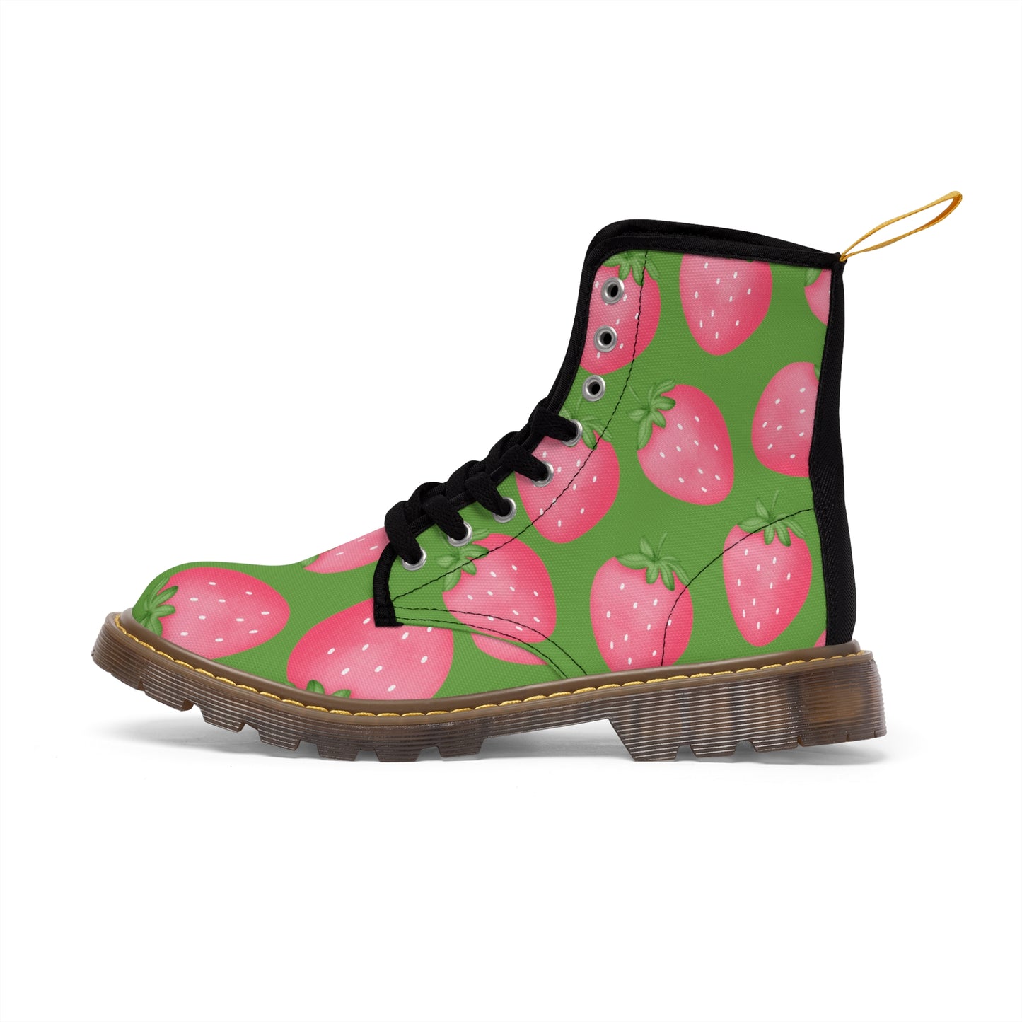 Strawberry Green Combat Boots