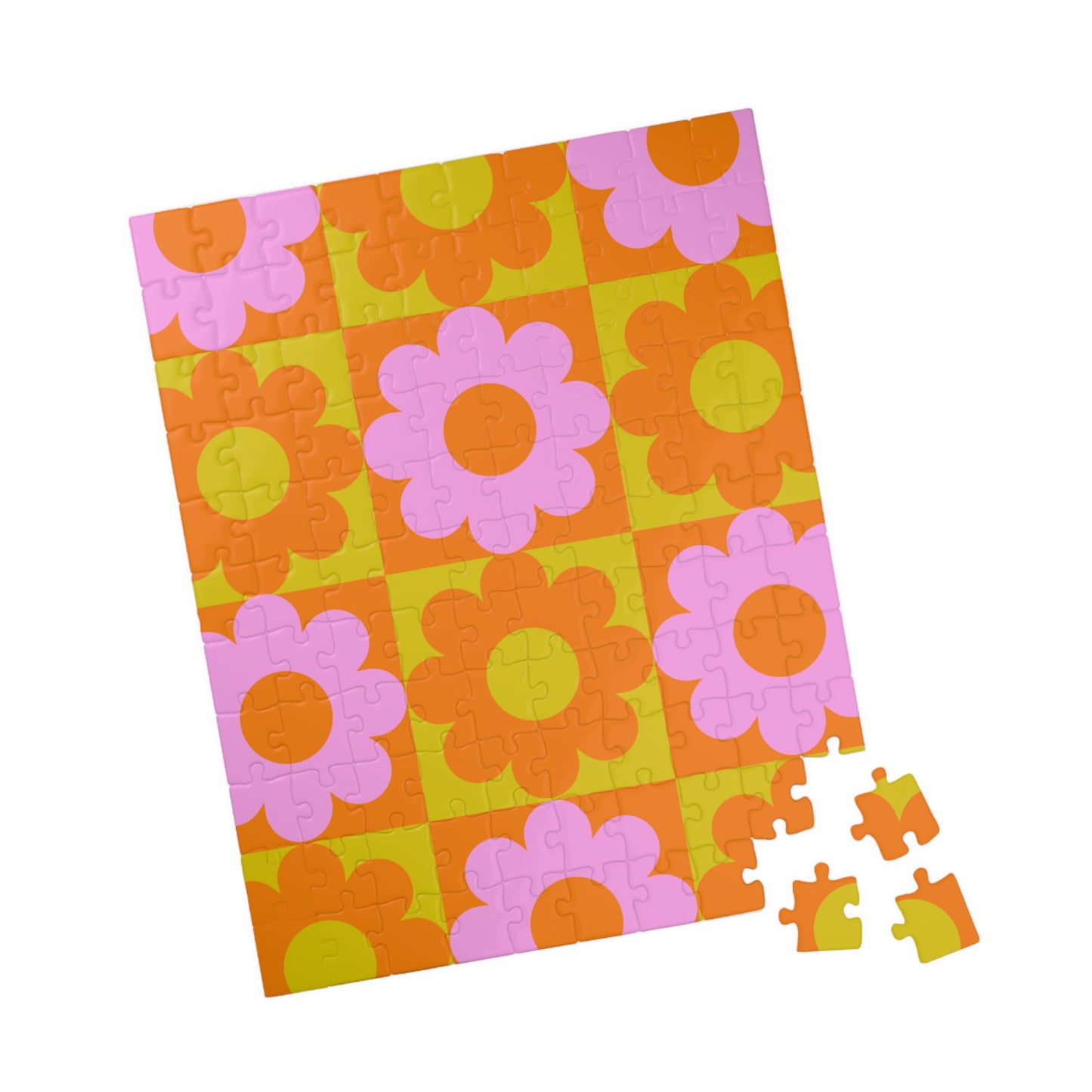 70s Flowers Puzzle (110, 252, 500 piece options)