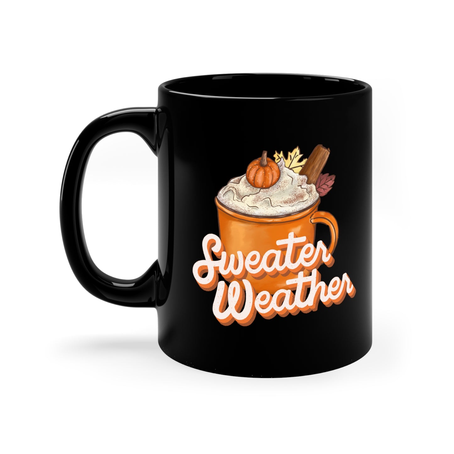 Sweater Weather Black Mug