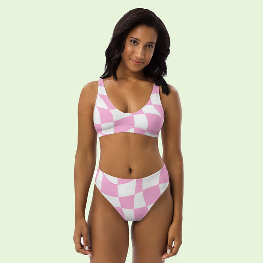 Pink Grid Bikini