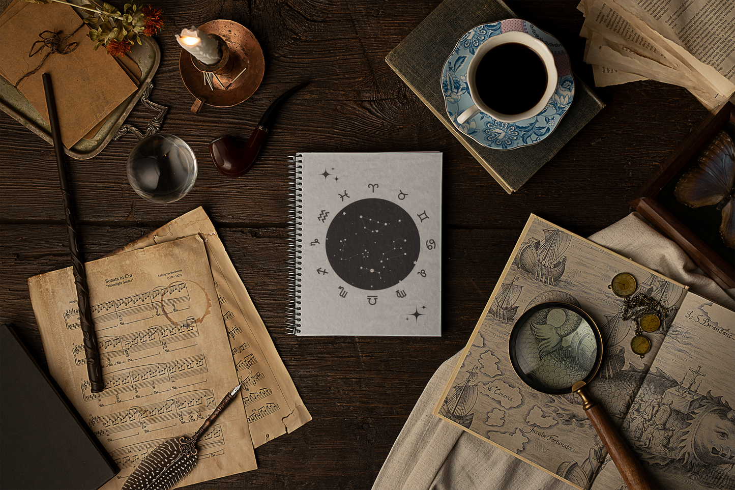 Zodiac Constellation Lined Journal