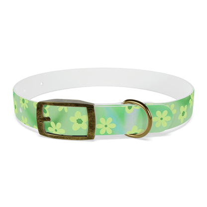 Vintage Green Flower Dog Collar