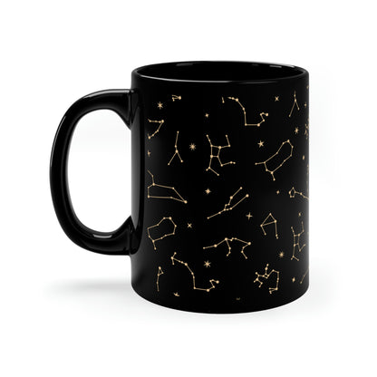 Celestial Constellation Black Mug