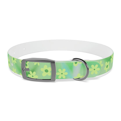 Vintage Green Flower Dog Collar