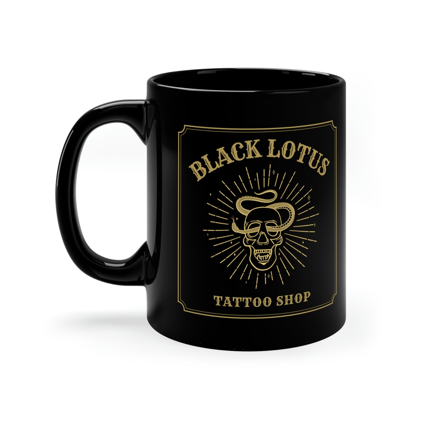 Black Lotus Tattoo Shop Mug