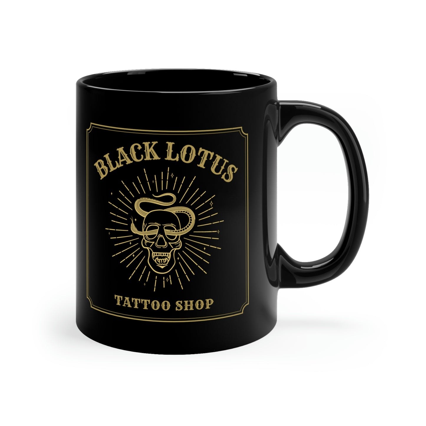 Black Lotus Tattoo Shop Mug