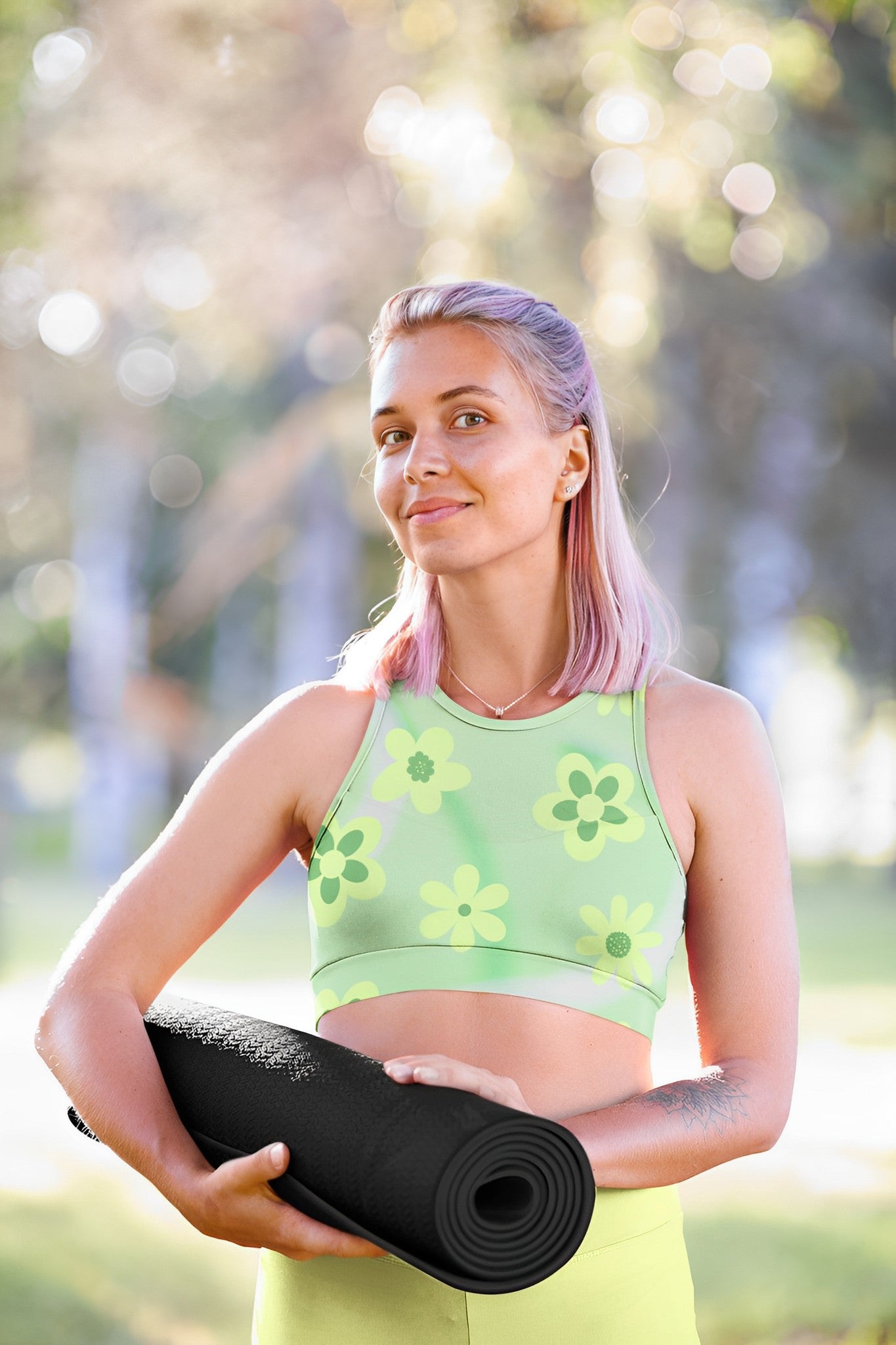 Green Vintage Yoga Top